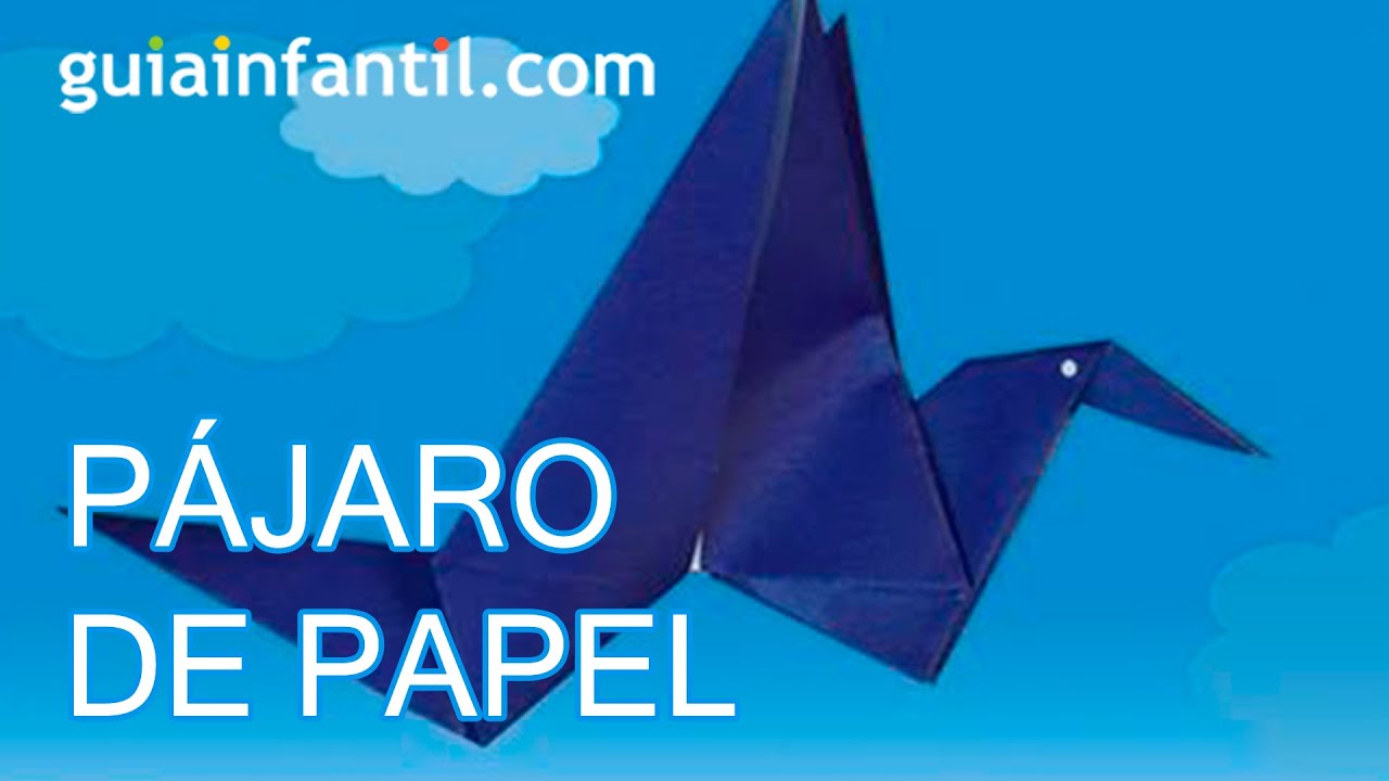 Haz un pájaro de papel que mueve las alas, origami