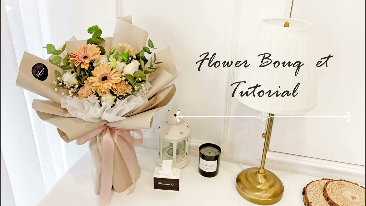 How to Wrap a Flower Bouquet || Flower Bouquet Tying & Wrapping Techniques & Ideas || 花束包装 || 花藝教學