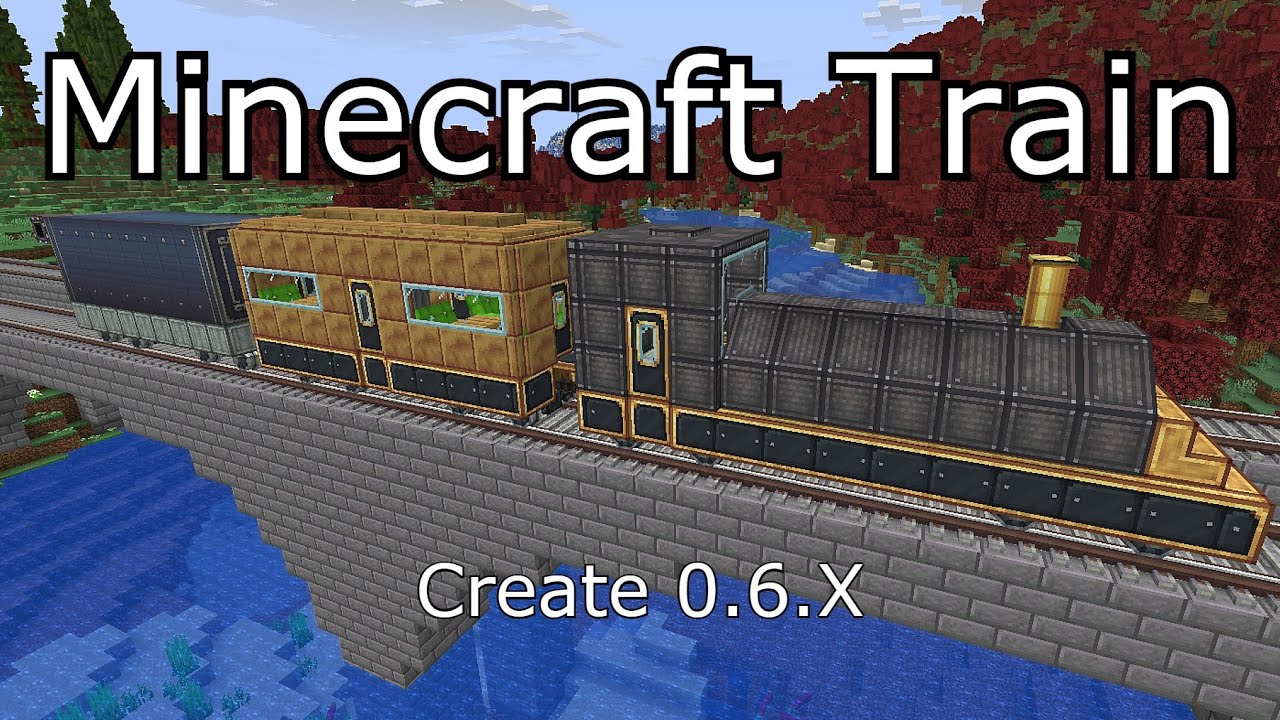 How To Build a Train in Minecraft With Just 2 Mods!
