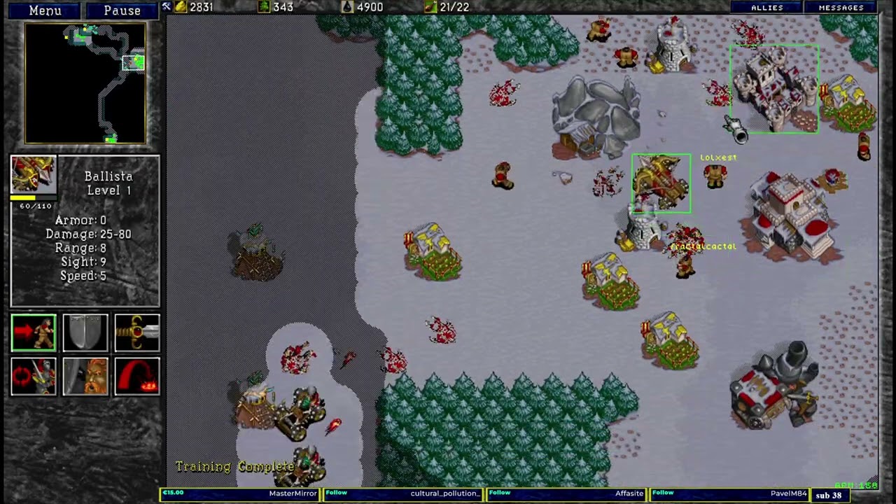 Warcraft 2 No way out of this maze 1v1 u8t3io3p vs dj_boss