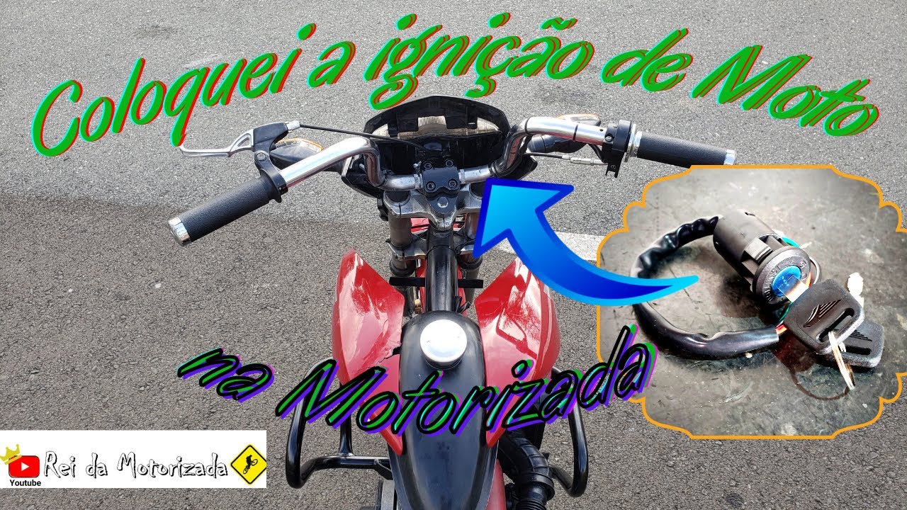 CHAVE DE IGNIÇÃO DE MOTO NA BIKE MOTORIZADA -
