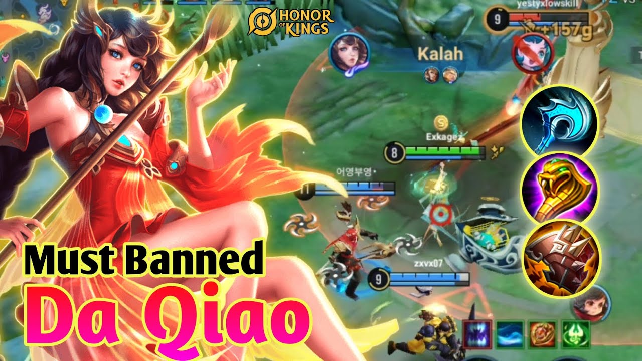 Honor of Kings Da Qiao Gameplay Easy Win | Best Build & Arcana