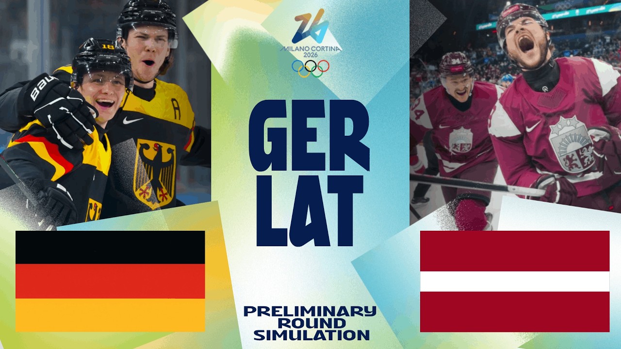 VĀCIJA VS LATVIJA | 2026. GADA OLIMPISKO SPĒĻU GRUPU TURNĪRA 2. SPĒLE | LATVIJAS IZLASES SIMULĀCIJAS