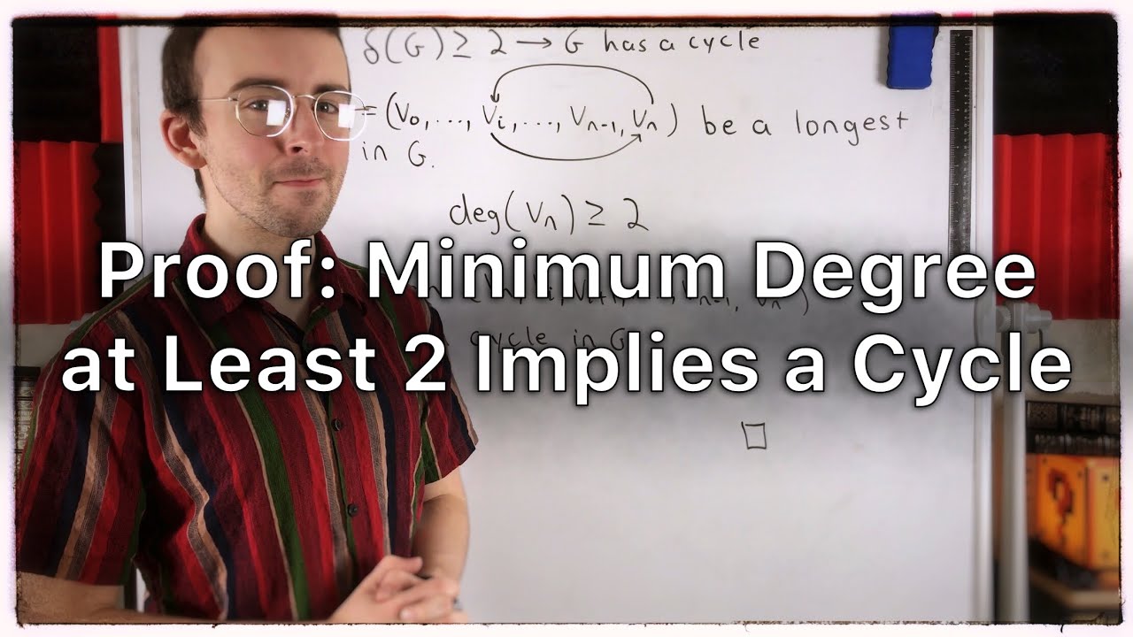Graph with Minimum Degree at Least 2 Has a Cycle | Graph Theory