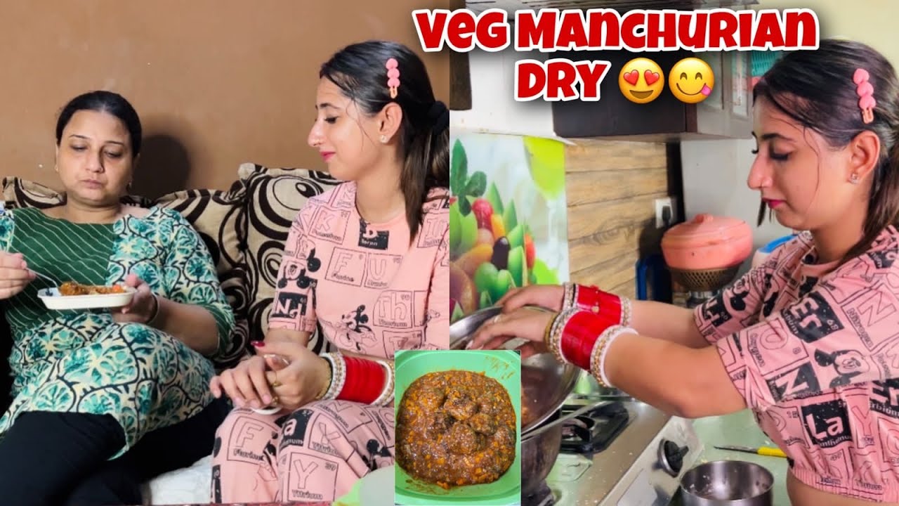Veg Manchurian Dry 😍 *FULL RECIPE 🔥* Angel Mom Reactions? 😝 | Keep Support Youtube Family ❤️