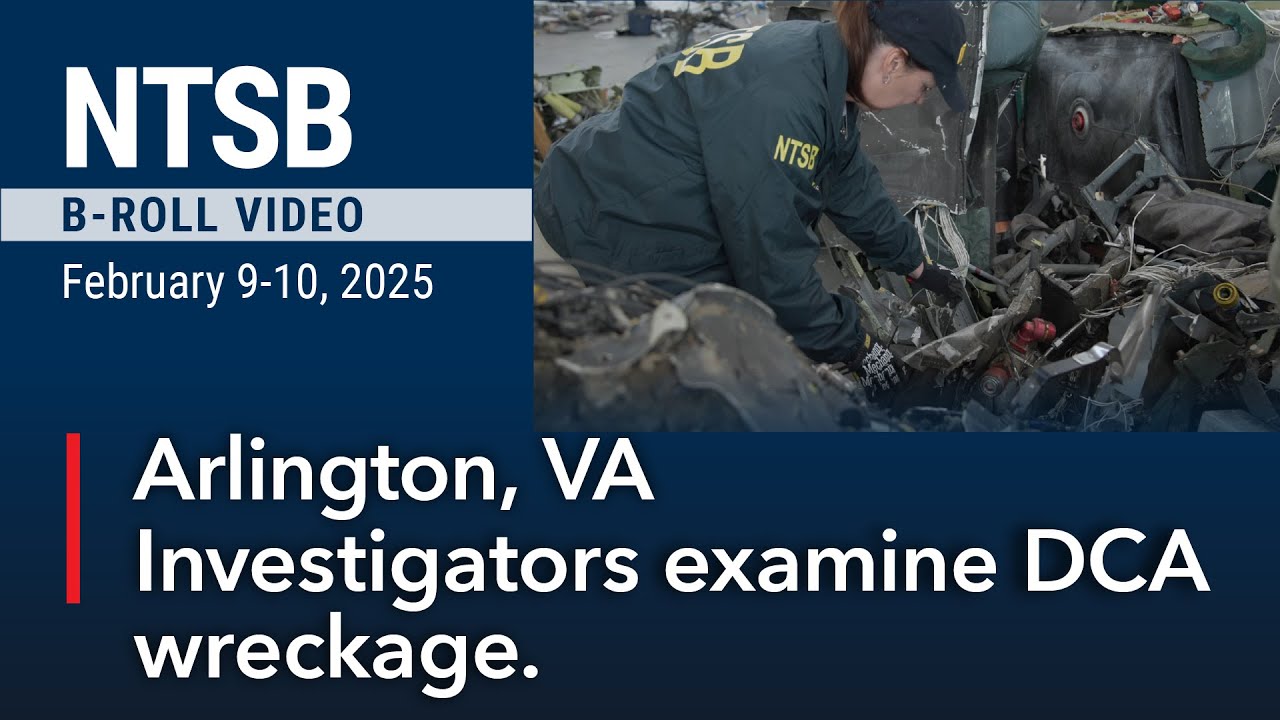 NTSB B-Roll -  Investigators at DCA further their investigation of a midair collision.