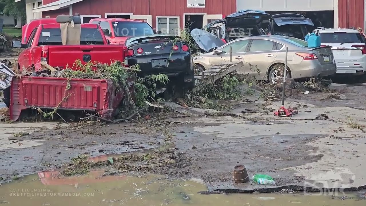 08-09-2024 Westfield, Pennsylvania - Flash Flood Emergency - Damage - Water in Homes