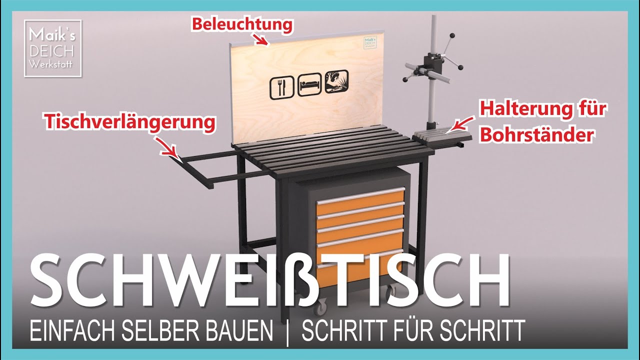 SCHWEIßTISCH mit WERKBANK selber bauen