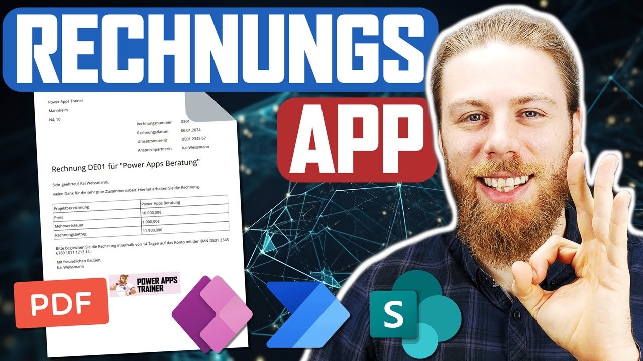 Rechnungen als PDF erstellen, abspeichern und verschicken | Power Apps
