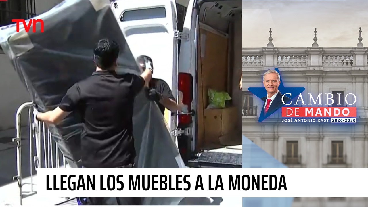 Llegan los muebles del Presidente Kast a La Moneda | 24 Horas TVN Chile
