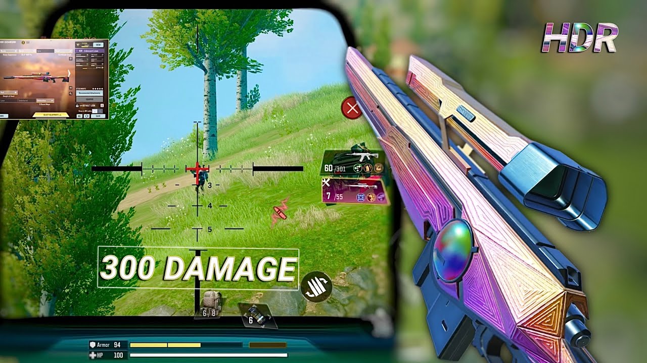 THE 1- SHOT HDR GUNSMITH INSANE!! | BEST HDR GUNSMITH CODM BR | CODM BR GAMEPLAY