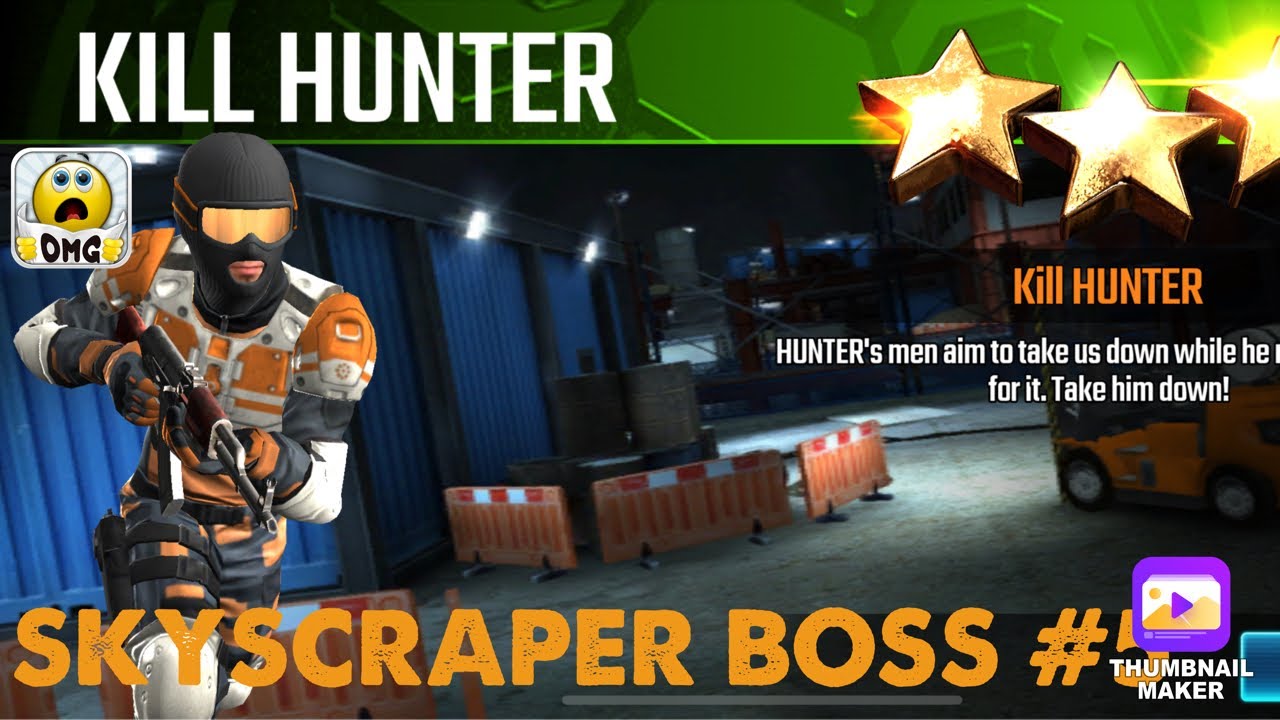 Kill Hunter, Sniper Strike Special OPs mission Boss #5- Skyscraper ( Boss/ zone 18)