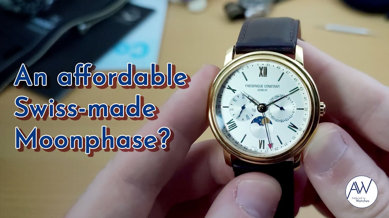 Часы с фазами Луны швейцарского производства по доступной цене | Frederique Constant Classics Bus...