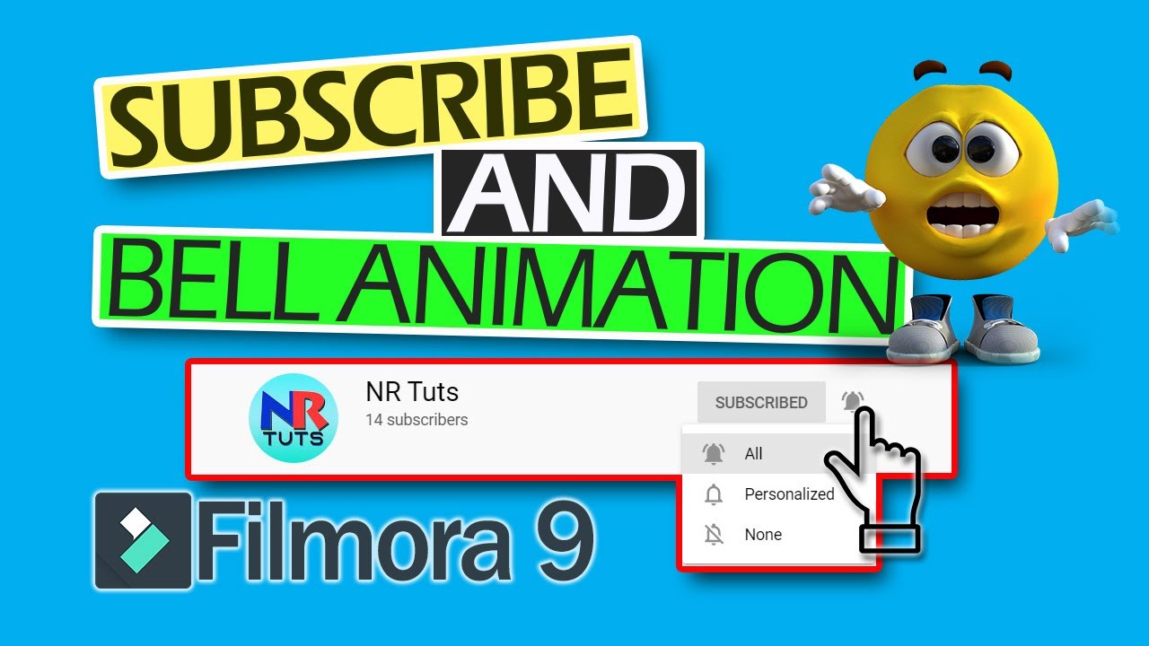 How to create Subscribe and Bell icon intro animation in Filmora 9 Tutorial