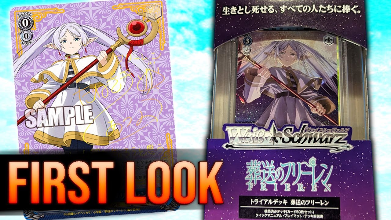 Opening Cards From the BIGGEST ANIME Right Now.. (Weiss Schwarz Frieren Trial Decks)