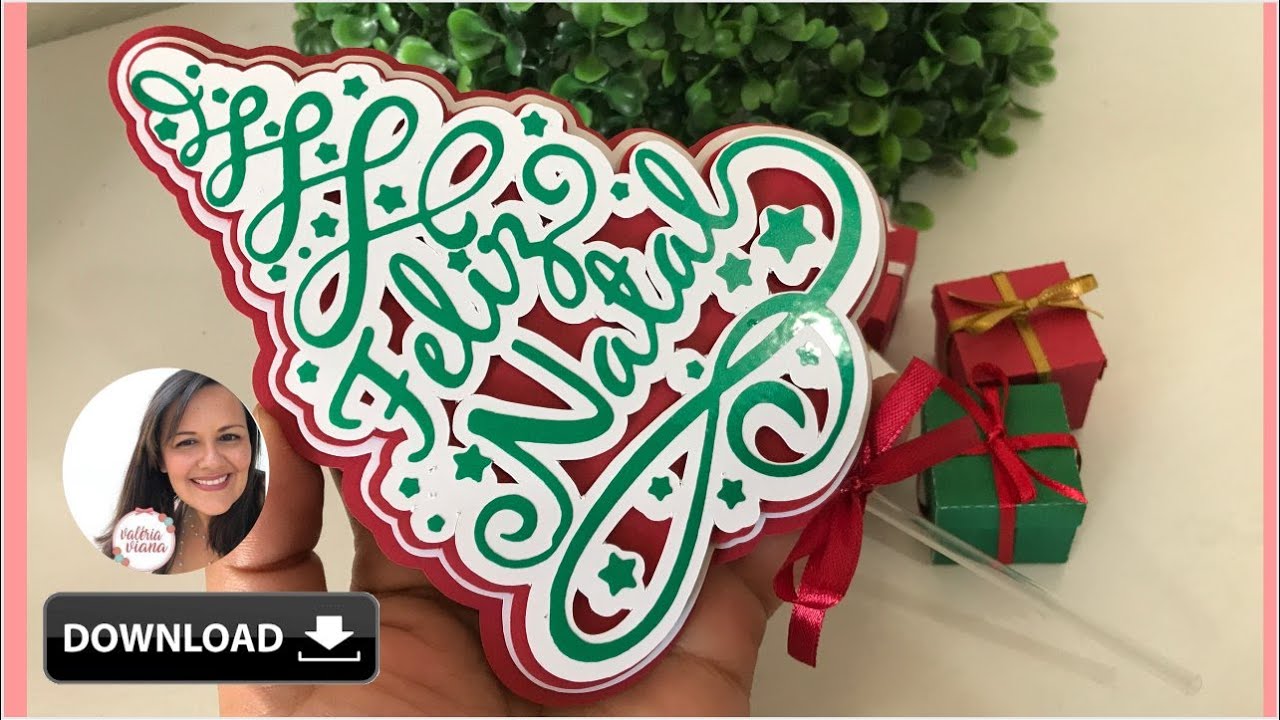 Topo para bolo Natal