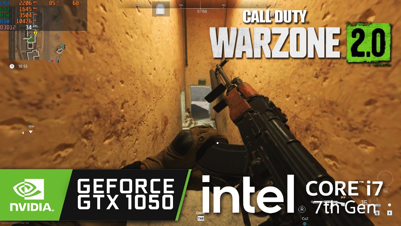 Call of Duty: Modern Warfare 2 DMZ i7-7700HQ + GTX1050  | Asus ROG Strix GL553VE