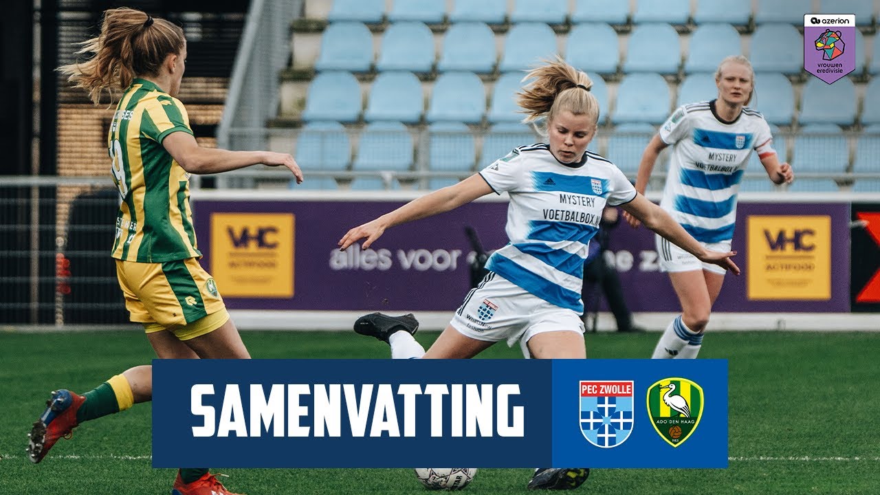 Samenvatting PEC Zwolle Vrouwen - ADO Den Haag Vrouwen | Azerion vrouwen Eredivisie