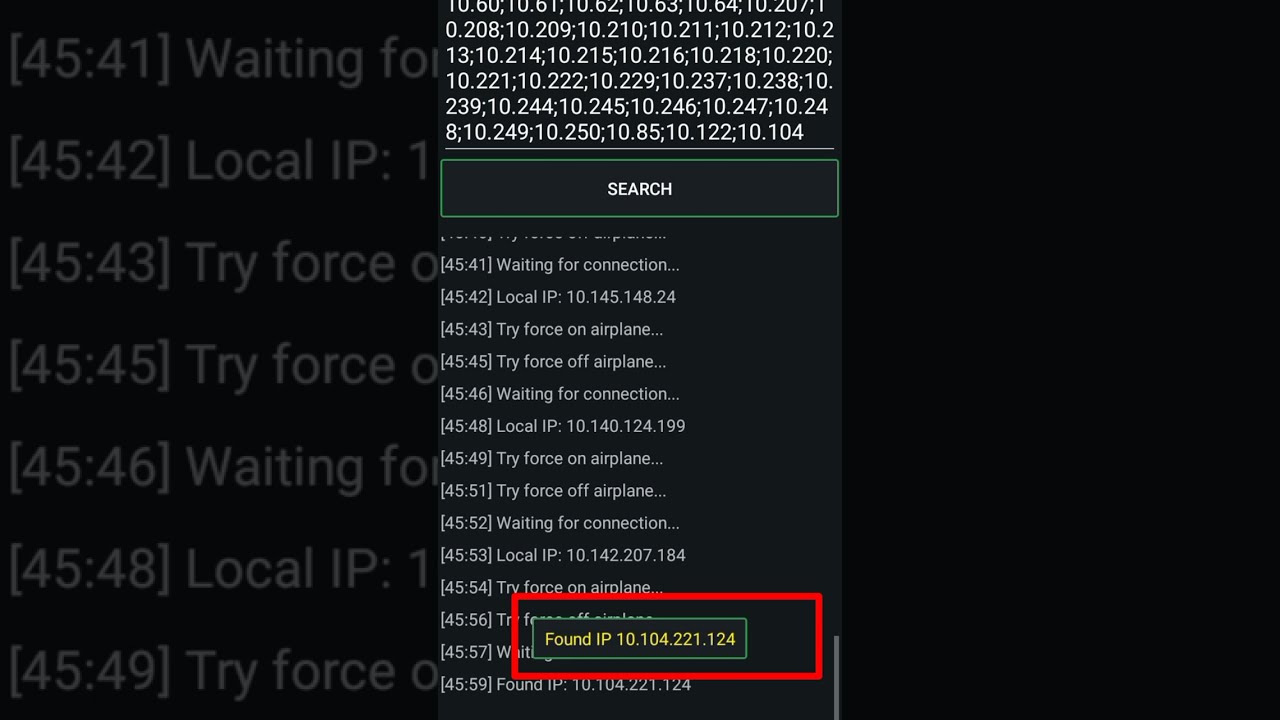 Search Ip Address Using Http Custom (Mobile IP hunter)