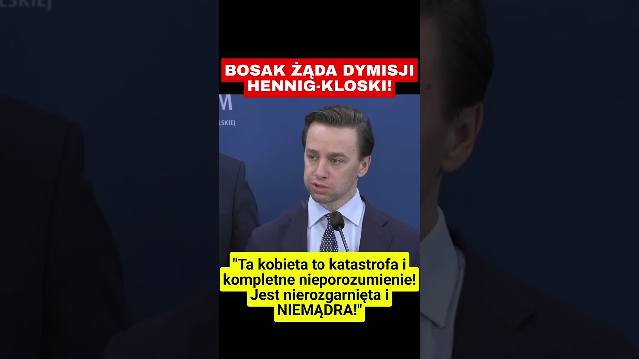 BOSAK MIAŻDŻY HENNIG-KLOSKĘ: TA KOBIETA TO KATASTROFA!