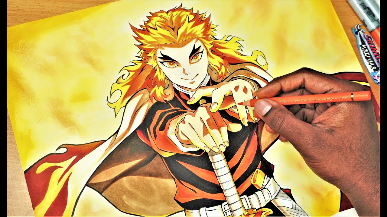 Draw KYOJURO RENGOKU | Kimetsu no Yaiba | 鬼滅の刃