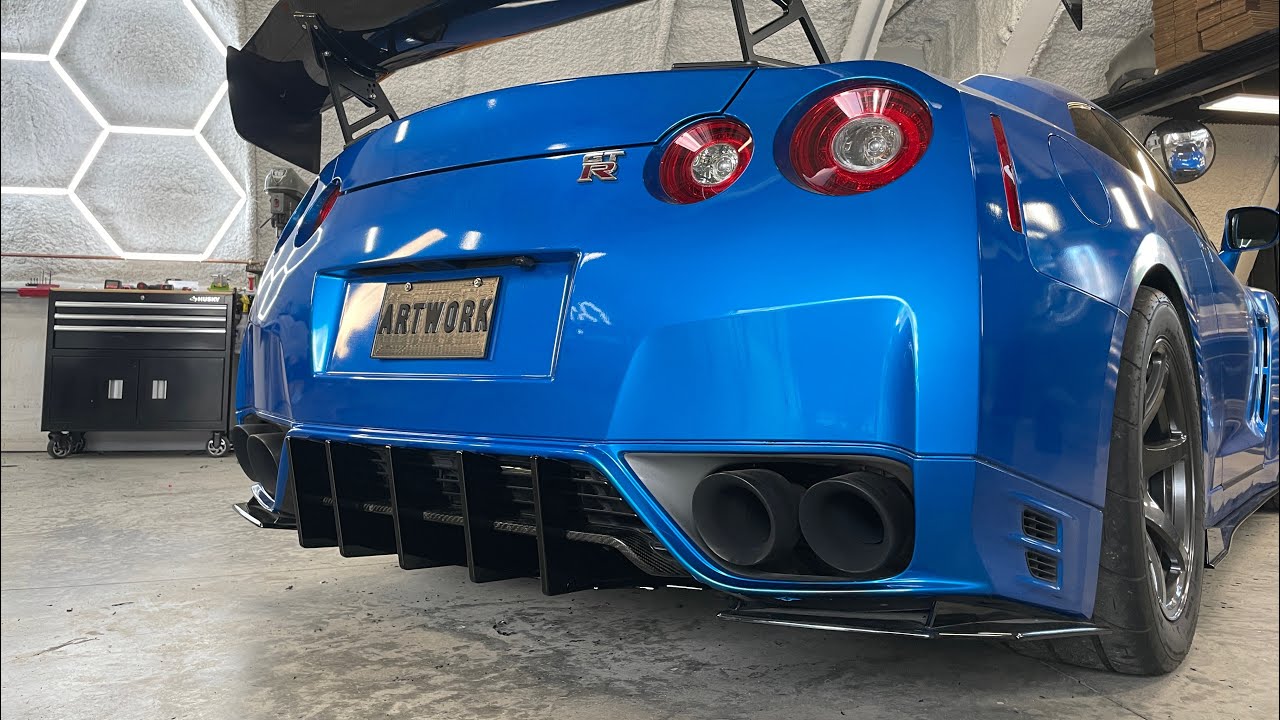 Rear diffuser Installation Nissan GT-R R35 - Artwork Bodyshop