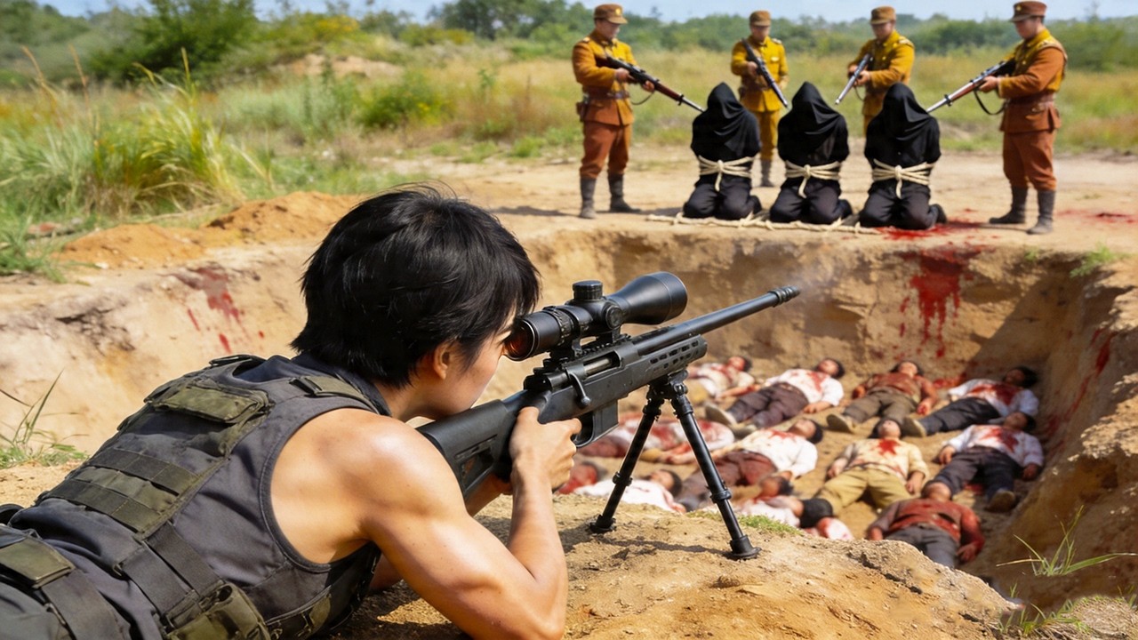 日軍射殺中國百姓，不料最強狙擊手埋伏高處，一槍擊斃日軍大佐 🔥 抗日 | Kung Fu