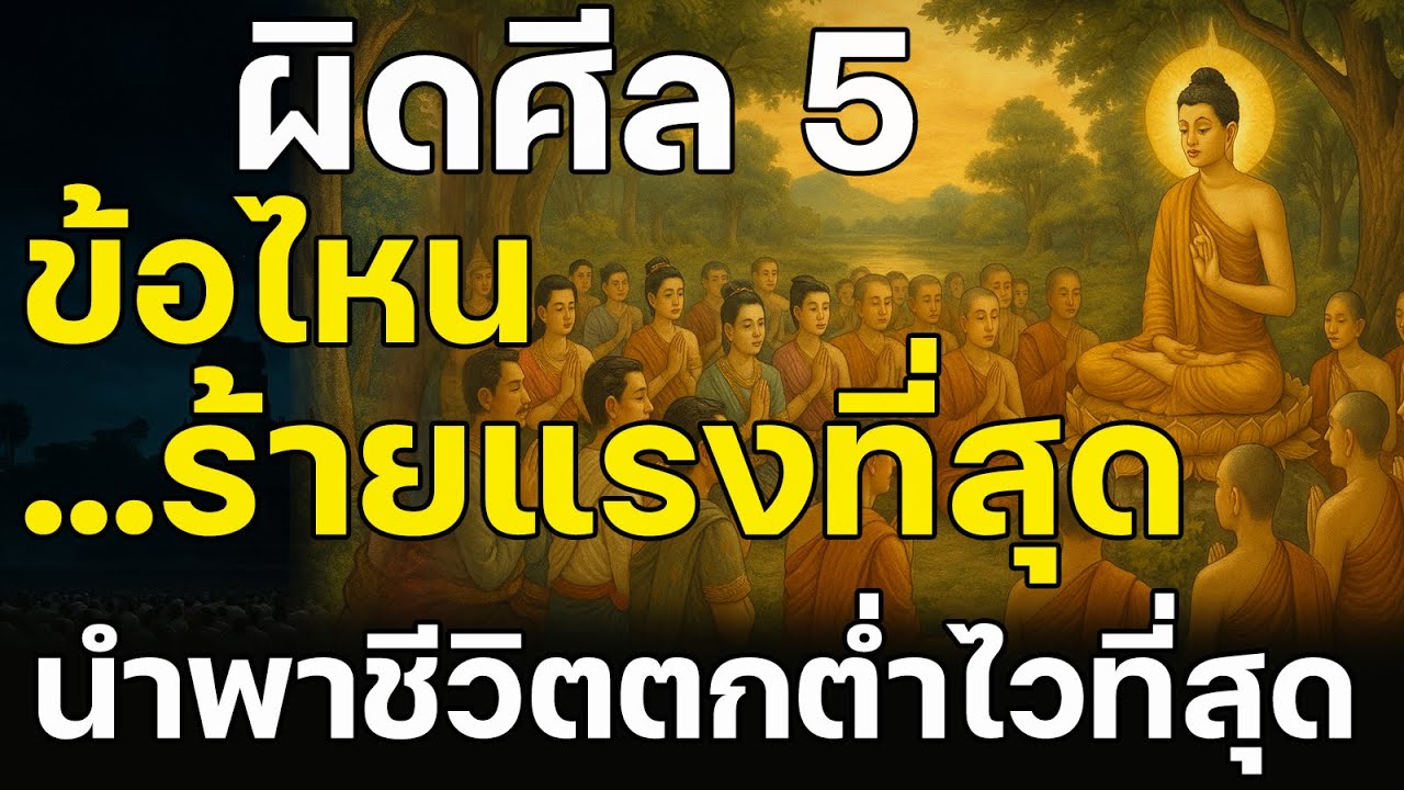 รู้หรือไหม? ผิดศีล 5 ข้อไหน ร้ายแรงที่สุด น่ากลัวที่สุด นำพาชีวิตพัง ตกต่ำไวที่สุด