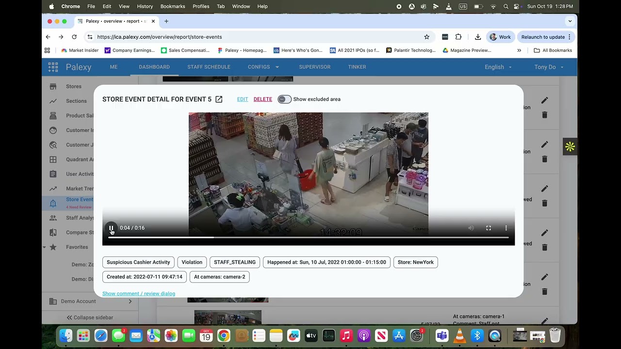 Palexy cashier fraud detection powered by AI