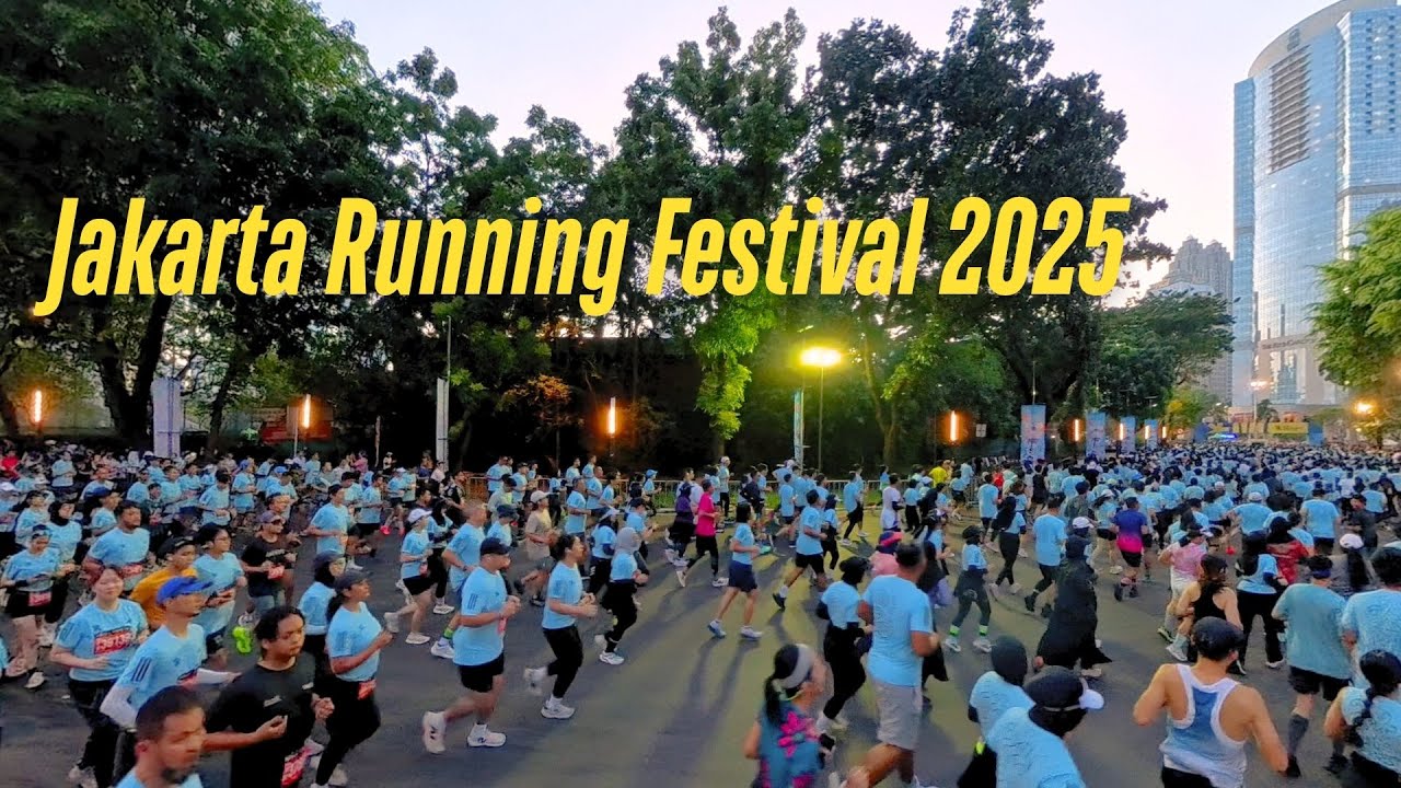 Jakarta Running Festival 2025 - Indonesian National Anthem and the Start of Race.