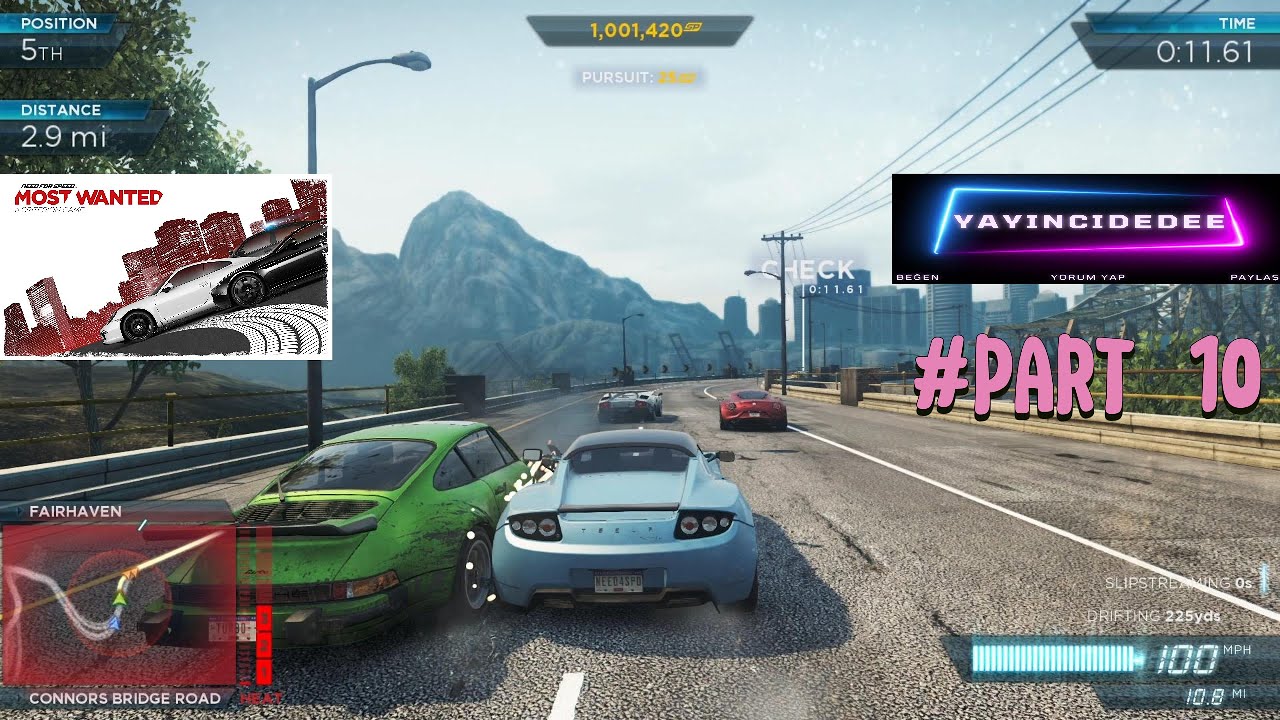 NFS: MOST WANTED 2012 EGZOZ SESİ OLMADAN NFS DENEYİMİ TESLA ROADSTER SPORT #part10