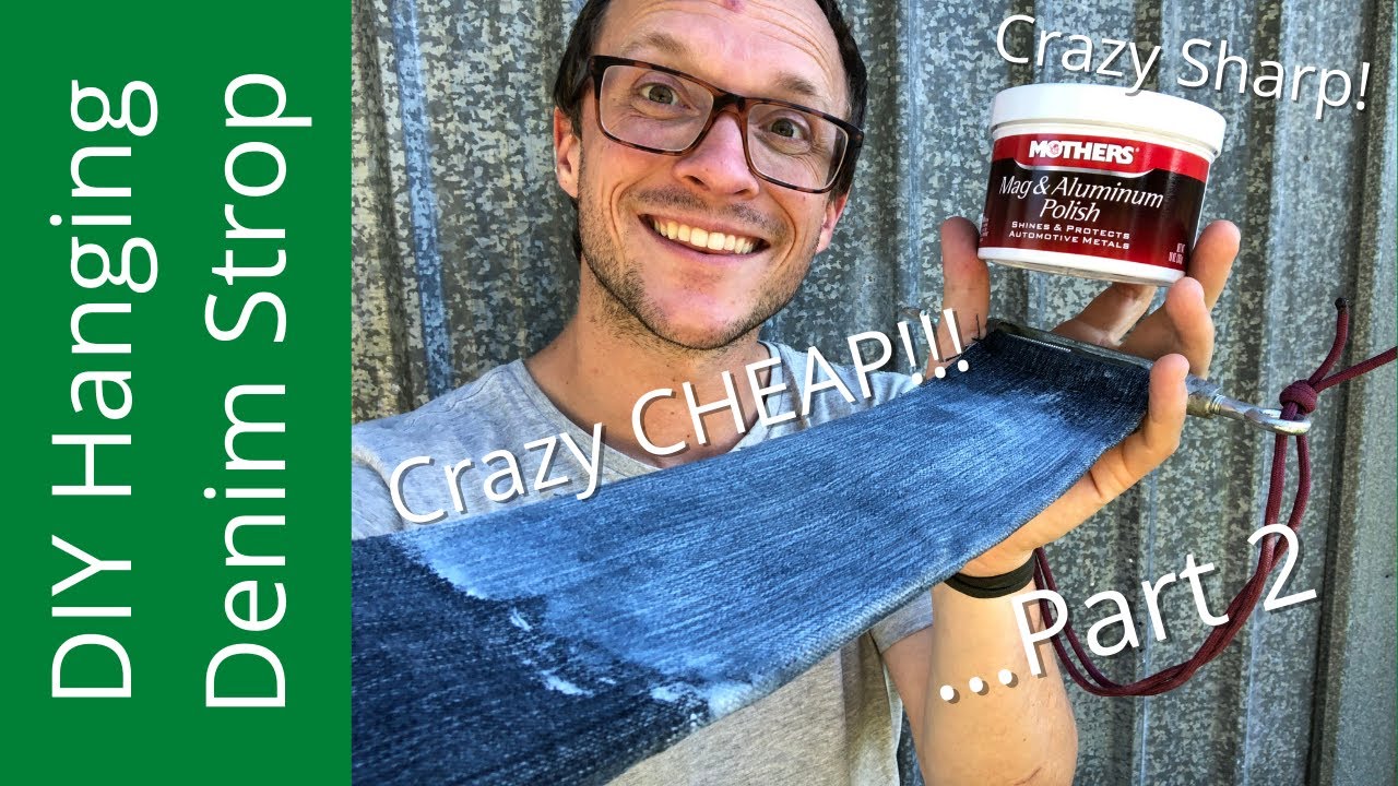 DIY Hanging Denim Strop - Knife Sharpening for CHEAP - a Semi ASMR Tutorial