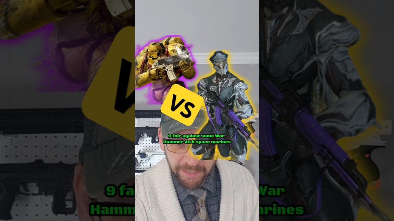 Warframe vs Warhammer 40k Cyte-09 VS Space Marines. #gaming #scifi #battle
