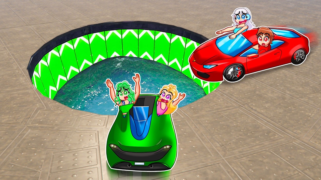 IMPOSSIBLE Speed Boost Diving Hole Race In GTA 5...