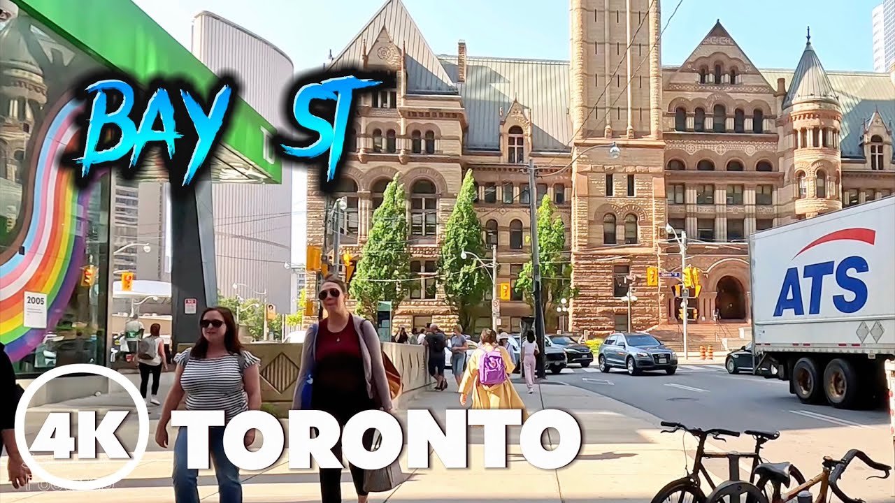 TORONTO&rsquo;S Financial District Walking Tour in 4K/Bay St