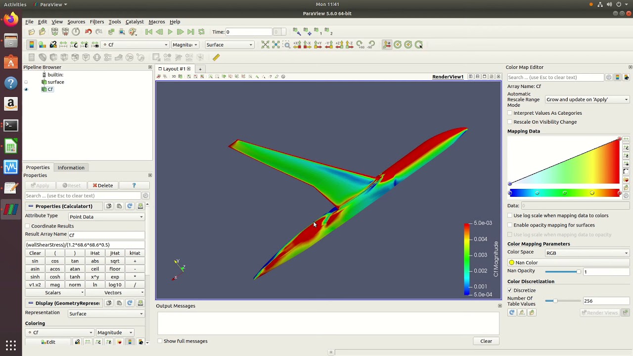Surface streamlines visualization using OpenFOAM and Paraview5
