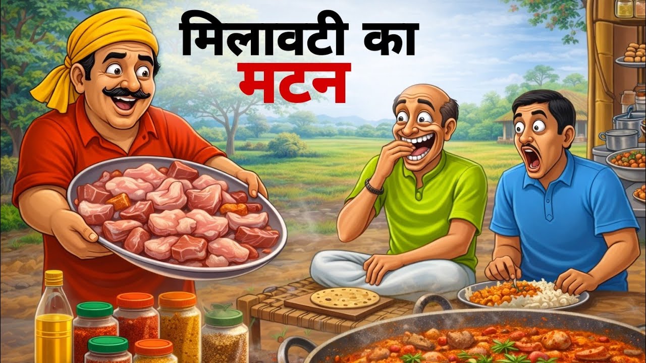 मिलावटी का मटन  || MILAWATI KA MUTTON  || HINDI KAHANIYAN ||Hindi story cartoon village story 