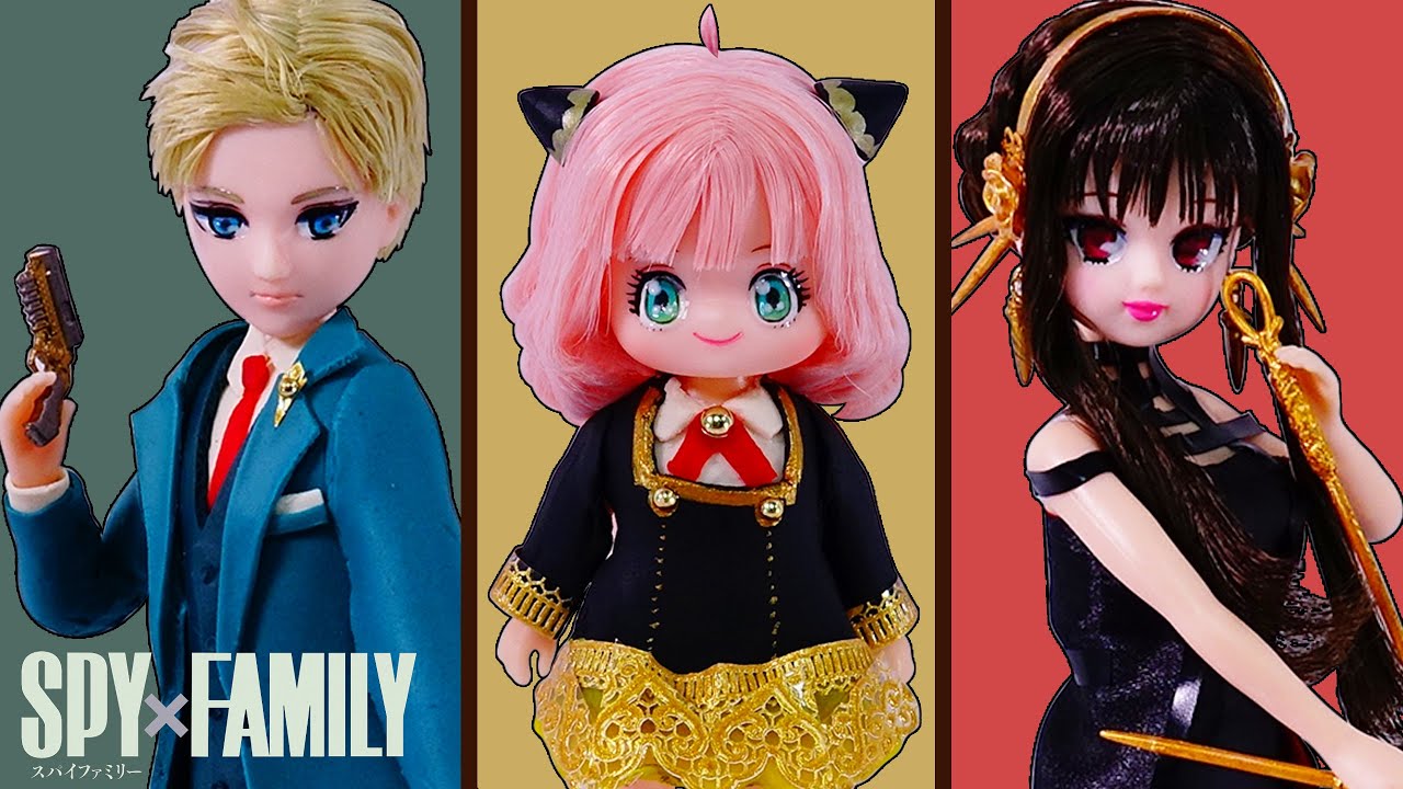 【スパイファミリー】リカちゃんでアーニャを手作り❤️ヨル、ロイドも粘土とメイクでリメイク変身DIY✨スパイファミリーのフォージャー家🌼声真似