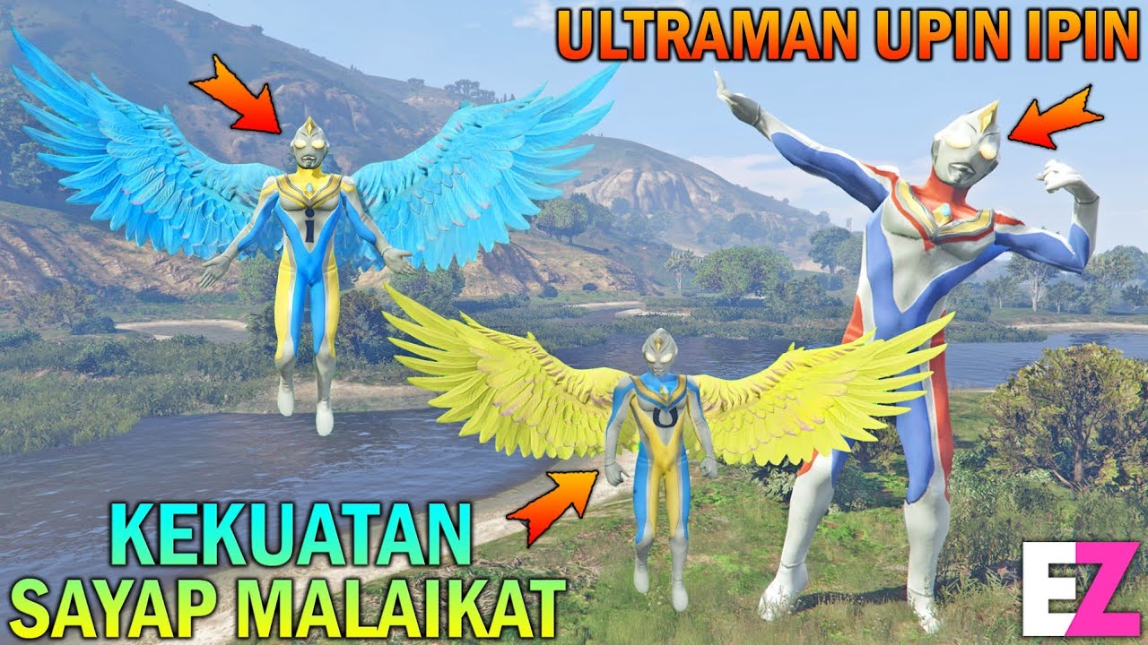 ULTRAMAN UPIN IPIN PUNYA SAYAP MALAIKAT, KEREN BANGET!! - GTA 5 BOCIL SULTAN