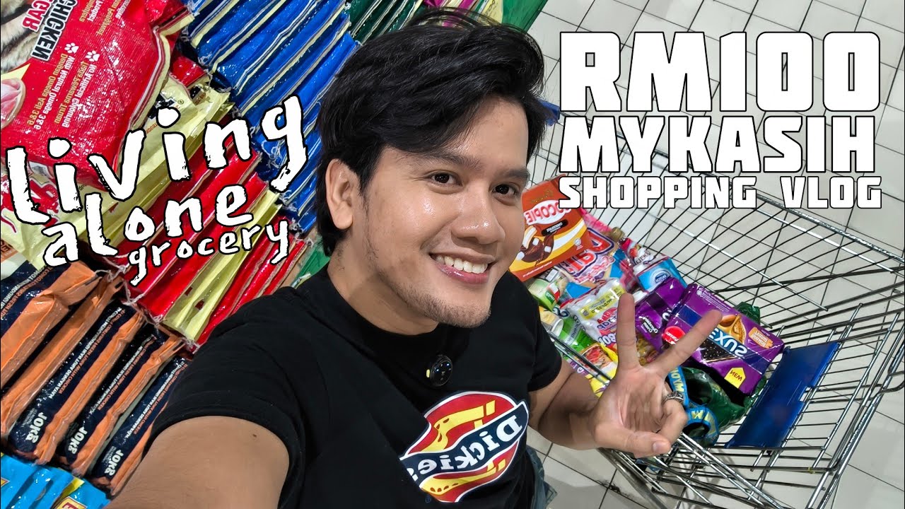 VLOG SHOPPING MYKASIH RM100 DI MYDIN SUBANG USJ  | LIVING ALONE VLOG 