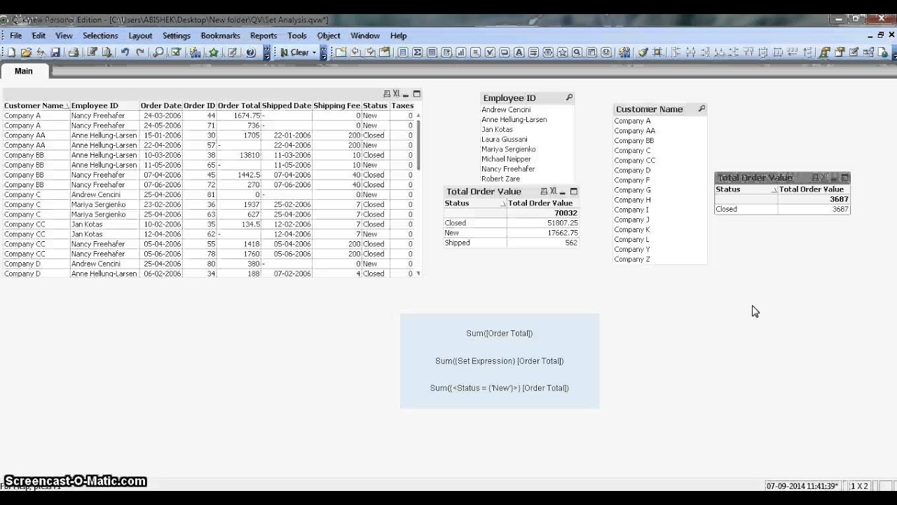 QlikView | Set Analysis | Multiple Topics (Variable, avoiding filter, wild card character)