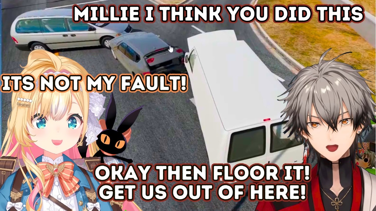 Ryoma Teaches Millie to Drive (She Totaled 8 cars and is Wanted by the Police)