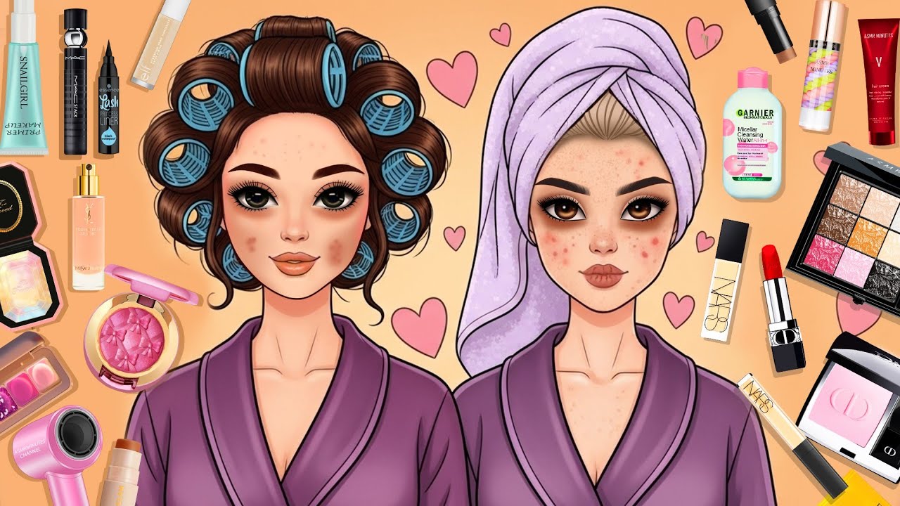 ASMR MAKEUP Transformation ✨ | From Messy to Magical 💄 ( So Relaxing animation )