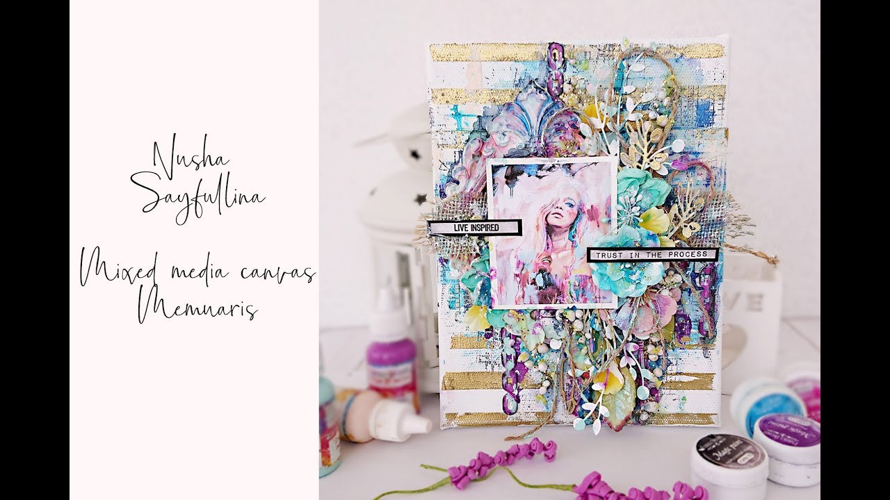 Mixed media canvas inspired by Dimitra Milan