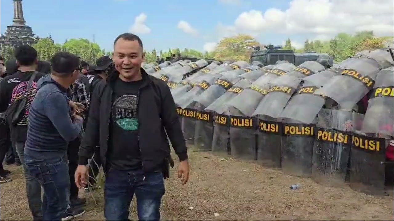 Simulasi Sispamkota Polda Bali di lapangan renon bajra sandi