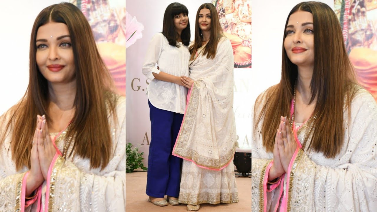 Aishwarya Rai Bachchan & Daughter Aaradhya Bachchan arrived at GSB Seva Samaj on her Birthday 😍💖📸