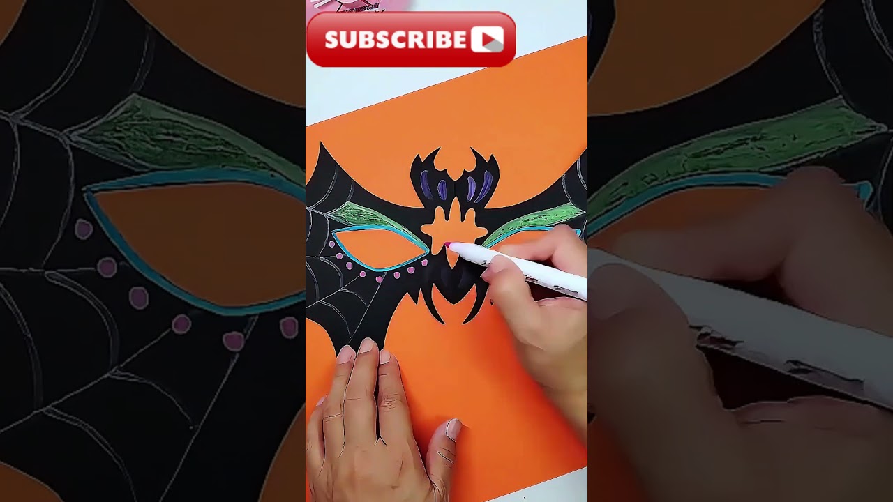 【No-Cost Halloween Mask Tutorial 】 Spooky DIY You Can Make in Minutes! #shorts  #diy #halloween2025