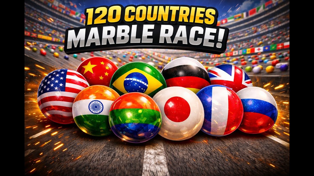 120 Countryballs Championship Season 1 - Ultimate marble race begins 🔥🔥🎖️🗺️