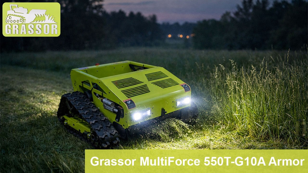 Grassor MultiForce 550T-G10A Armor &ndash; robot koszący gąsienicowy | Pokaz funkcji