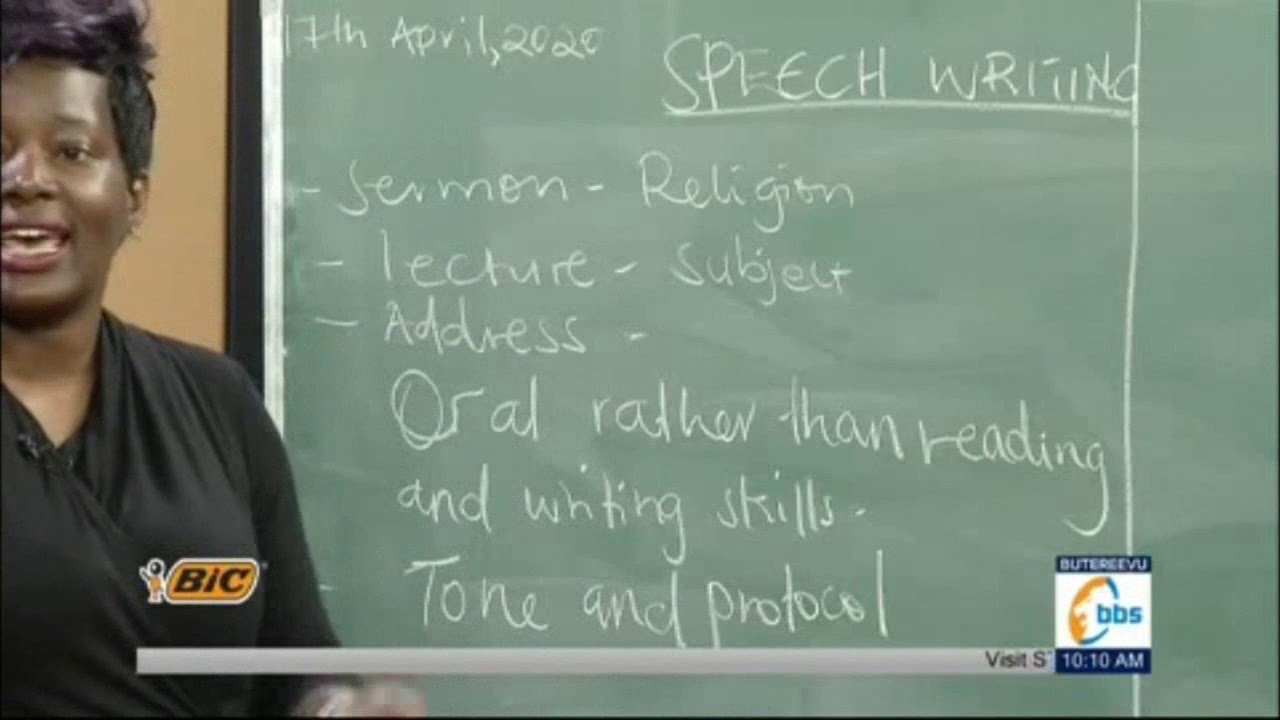 SOMERA MU DDIIROLYO _  ENGLISH LESSON _  (  SPEECH WRITTING )